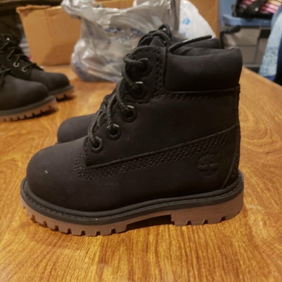 COPY - NEW TIMBERLAND 6" WATERPROOF TODDLER BLACK BOOTS SZ 6 - Picture 2 of 6